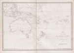 Carte de la patie de l' océan  pacifique, percourue par ;a corvette l' astrolabe, dressée par MM. D'urville et  lottin. 1833