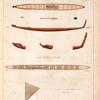 Nouvelle Zélande. Pilogue de l anse de l'Astrolabe. (Baie tasman.), Pirogue du canal de l'Astrolabe.