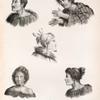 Nouvelle Zélande. (Anse de l' Astrorabe.). 1. 2. 3. 4. Naturels., 5. Théadaï.
