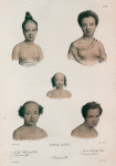 Tonga-Tabou. 1. Touboho fille du chef Palou., 2. Toulê jeune fille., 3. Kaodai fils du chef Palou., 4. Lotou jeune homme., 5. Kower juene fille.