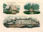 Tonga-Tabou. Maison du chef Lavaka., Combeau d' un chef., Vue de l'un des Monumens destinés à la sépulture de la Race Royale.