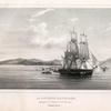 La couvette l'Astrolabe, attaguée par les naturels de la Cote nord. (Nouvelle Guinée.).