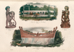 Nouvelle - Guiée.: Figure couchée sur le tombeau de Koranou; Tombeau d'un Papou, sur l'île Masmapi; Figure placée sur le tombeau d'un chef. Tombeau du chef Kouranou à Dorey.