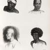 1. Cesar jeune Papou de Gilolo; 2. Kouranou, chef de Dorey; 3. Naturels de Dorey; 4. Chinois d'Amboine (Moluques.).