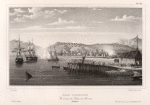 Rade d' Amboine. Au moment du Départ du Gouverneur. (Moluques.).