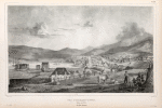 Vue d' habort-town. Prise de l'est. (Ile Van-Diemen.).