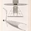Vanikoro.: 1. Plan d'une grande pirogue du village de Manerai; 2. Elevation de cette pirogue.