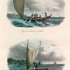 Pirogue des sles viti à la voile; Pirogue des sles de vanikoro à la voile.