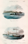 Celèbes et Java.: Pirogue du lac de Tondane; Bateau de Batavia.