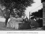 A cistern in which rain water is stored for drinking purposes.