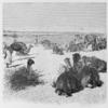 Halt of a caravan.
