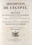 Description de l'Égypte, ...  Antiquités. Planches. Tome première.
