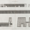 Île de Philæ. 1,6. Coupe et élévation de la galerie de l'est; 2,3,4,5. Élévations des deux colonnades et de l'édifice du sud; 7. Élévations du premier pylône.