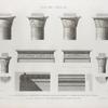 Île de Philæ. 1.2.3.4.11. Chapiteaux et corniche du portique du Grand Temple; 5.6. Corniches des deux pylônes; 7.8.9.10.12.13. Chapiteaux et corniche de la galerie de l'est.