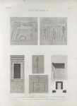 Île de Philæ. 1-4. Sculptures du portique du Grand Temple; 5-7. Élévation, coupe et plans d'un monolithe du même temple.