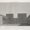Île de Philæ. Vue perspective du second pylône et de la cour qui le précéde.