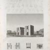 Île de Philæ. 1-27. Détails de coeffures symboliques; 28.29. Plan et élévation d'un petit portique a l'est du Grand Temple; 30-33. Plan, élévation, coupe et vue perspective d'une construction romaine.