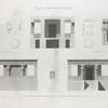 Île d'Éléphantine. Plan, coupe, élévations, détails et bas-reliefs du temple du sud.