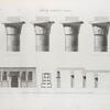 Koum Omboû (Ombos). 1-4. Chapiteaux du Grand Temple; 5-7. Plan,  élévation et coupe du Petit Temple.