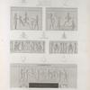 Koum Omboû (Ombos). 1-5. Bas-reliefs du Petit Temple; 6-13.15. Coeffures symboliques; 14. Bas-reliefs des grottes de Selseleh.