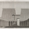 Edfou [Idfû] (Apollinopolis Magna). Vue perspective du pylône et de la cour du Grand Temple