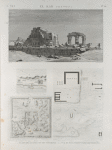 El Kab (Elethyia). 1.2. Plans des ruines et des environs; 3.4. Vue et plan particulier des édifices.