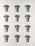 Esné [Isnâ] (Latopolis). Vue de douze chapiteaux du portique.