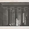 Esné [Isnâ] (Latopolis). Vue perspective de l'intérieur du portique.
