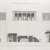 Environs d'Esné [Isnâ] (Latopolis). Plan, coupe, élévation et détails du temple au nord d'Esné.