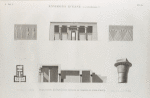 Environs d'Esné [Isnâ] (Latopolis). Plan, coupe, élévation et détails du temple au nord d'Esné.