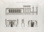 Erment [Armant] (Hermonthis). Plan, coupe et élévations du temple.