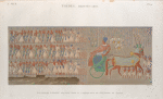 Thèbes. Medynet-Abou [Medinet Habu]. Bas-relief colorié, sculpté dans la galerie sud du péristyle du palais.