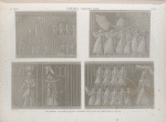 Thèbes. Medynet-Abou [Medinet Habu]. Bas-reliefs sculptés dans les galeries est et sud du péristyle du palais.