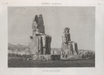 Thèbes. Memnonium [Ramesseum]. Vue des deux colosses.