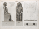 Thèbes. Memnonium [Ramesseum]. Détails de la statue colossalle de Memnon. [Restoration]