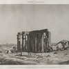 Thèbes. Memnonium [Ramesseum]. Vue de péristyle du tombeau et de débris de la statue colossale d'Osymandyas, prise de l'ouest.