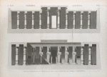 Thèbes. Memnonium [Ramesseum]. Coupes transversales du péristyle et de la salle hypostyle du tombeau d'Osymandyas.