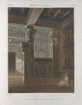 Thèbes. Memnonium [Ramesseum]. Vue perspective l'intérieur coloriée du temple de l'ouest.