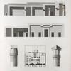 Thèbes. Qournah [Qurna]. Plan, coupes et détails de chapiteaux du palais.