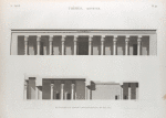 Thèbes. Qournah [Qurna]. Élévation et coupe longitudinale du palais.