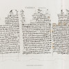 Thèbes. Hypogées. Manuscrit sur papyrus.