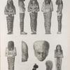 Thèbes. Hypogées. Idoles et fragmens en bois de sycomore peints de diverses couleurs.