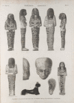 Thèbes. Hypogées. Idoles et fragmens en bois de sycomore peints de diverses couleurs.