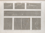 Thèbes. Bybân el-Molouk [Bîbân al-Mulûk]. 1-6. Bas -reliefs sculptés et peints dans les 5-e et 4-e tombeaux des rois à l'ouest; 7. Bas-relief du 5-e tombeau à l'est.