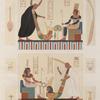 Thèbes. Bybân el-Molouk [Bîbân al-Mulûk]. 1.2. Tableaux de la salle des harpes dans le 5-e tombeau des rois à l'est; 3-8. Peintures des tombeaux.