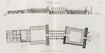 Thèbes. Louqsor [Luxor]. Plan et coupe logitudinale du palais.