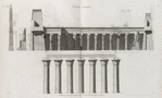 Thèbes. Louqsor [Luxor]. Première et seconde parties de la coupe logitudinale du palais.