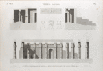 Thèbes. Louqsor [Luxor]. 1-3. Coupes transversales du palais; 4-7. Détails recueillis dans les salles intérieures.