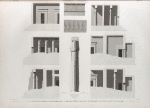 Thèbes. Louqsor [Luxor]. 1-6. Suite des coupes transversales; 7-9.  Détails d'une colonne d'une frise et d'une corniche du palais.