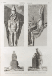 Thèbes. Louqsor [Luxor]. Détails des colosses oriental et occidental placés prés de la porte du palais.